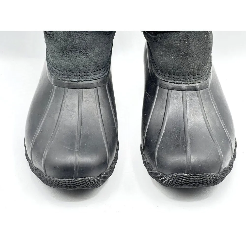 Sperry Saltwater Tall Buckle Nylon Quilt Rain Boot Black Women's Size 7.5 - Picture 7 of 10